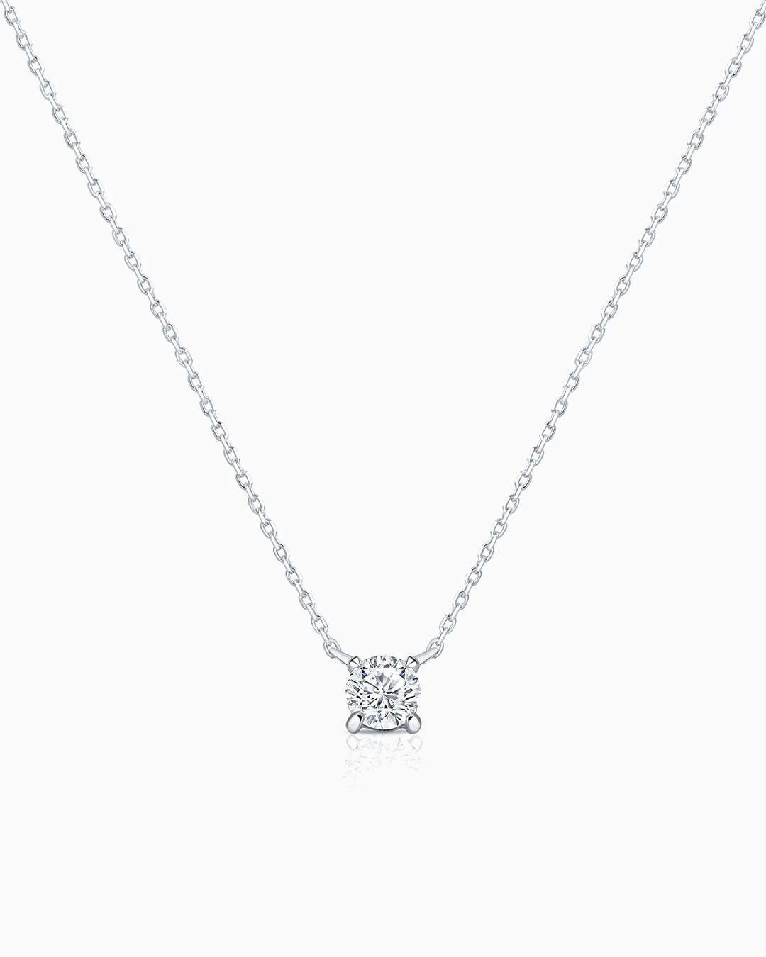 Gargantilla Eve de Diamante 0,10 Cts. en Oro Blanco de 18 Kt - Image 3