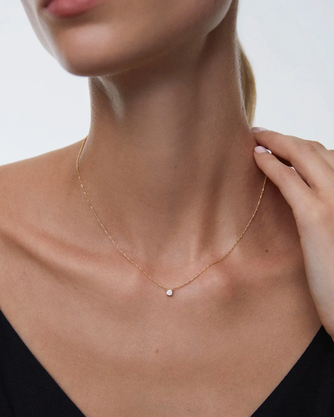 Gargantilla Eve de Diamante 0,15 Cts. en Oro Amarillo de 18 Kt - Image 2