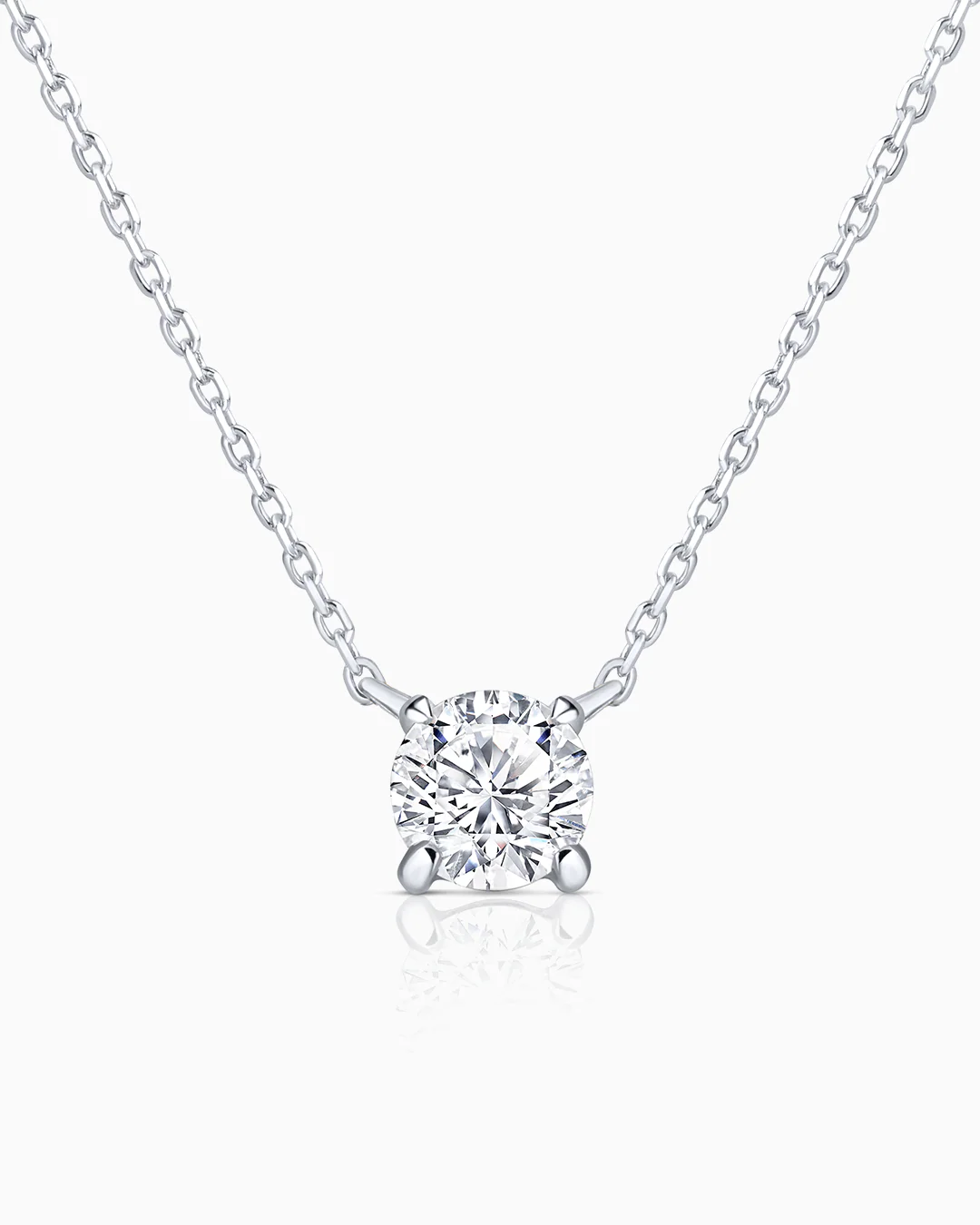 Gargantilla Eve de Diamante 0,15 Cts. en Oro Blanco de 18 Kt