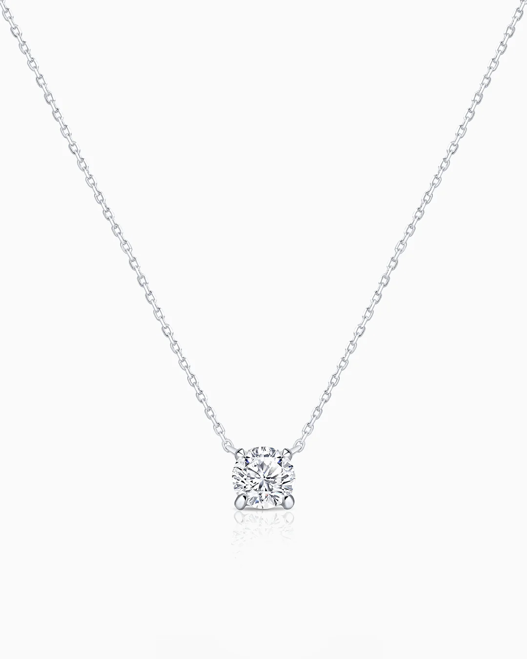 Gargantilla Eve de Diamante 0,15 Cts. en Oro Blanco de 18 Kt - Image 3