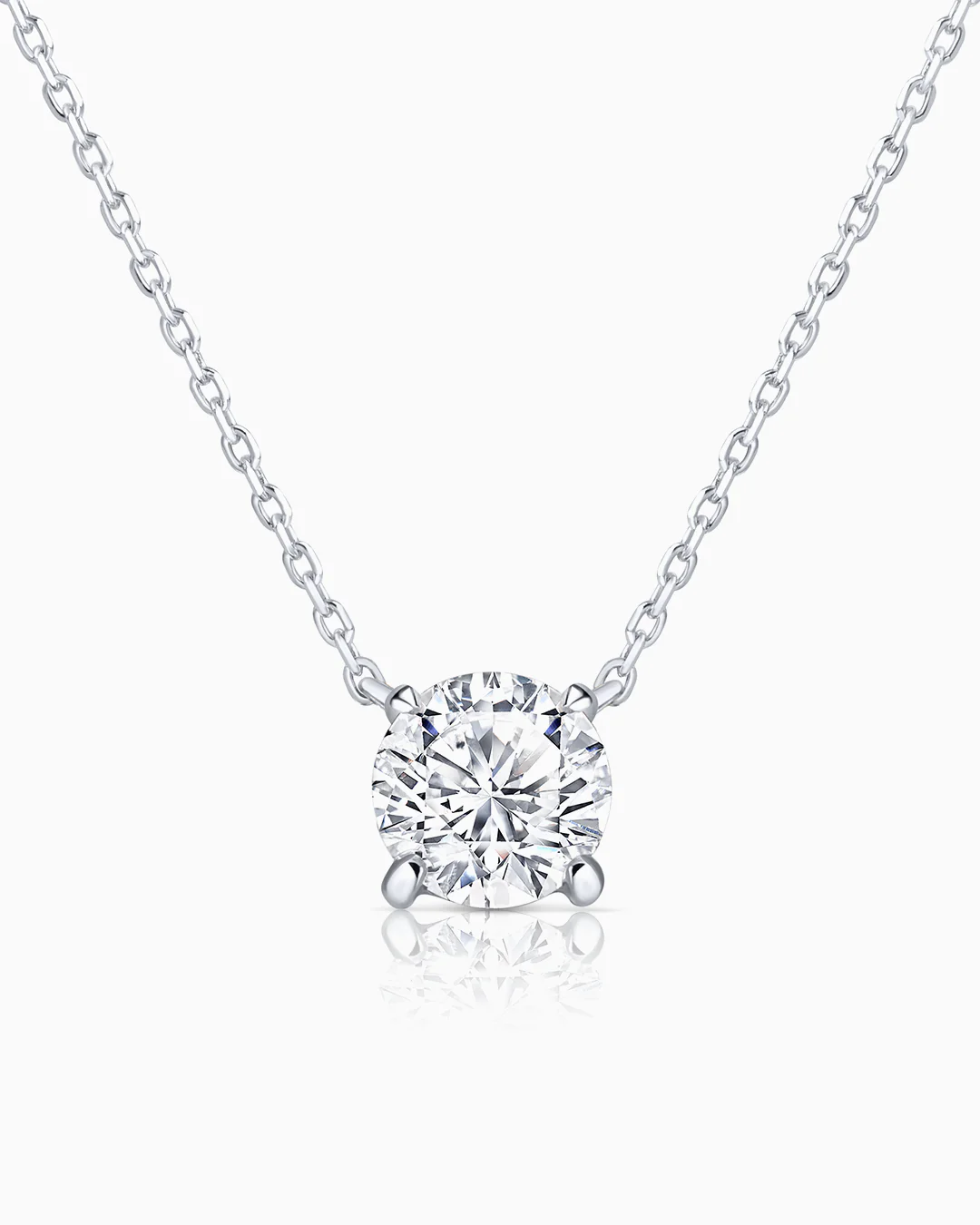 Gargantilla Eve de Diamante 0,25 Cts. en Oro Blanco de 18 Kt