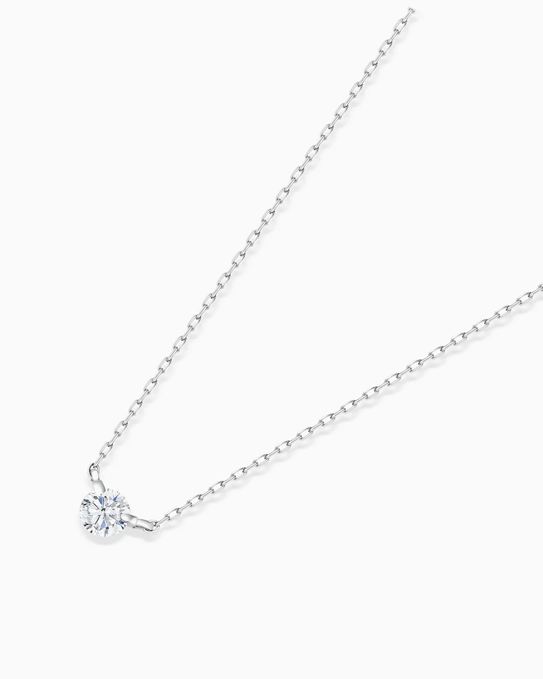 Gargantilla Floating Stud Diamond en Oro Blanco de 18 Kt - Image 4