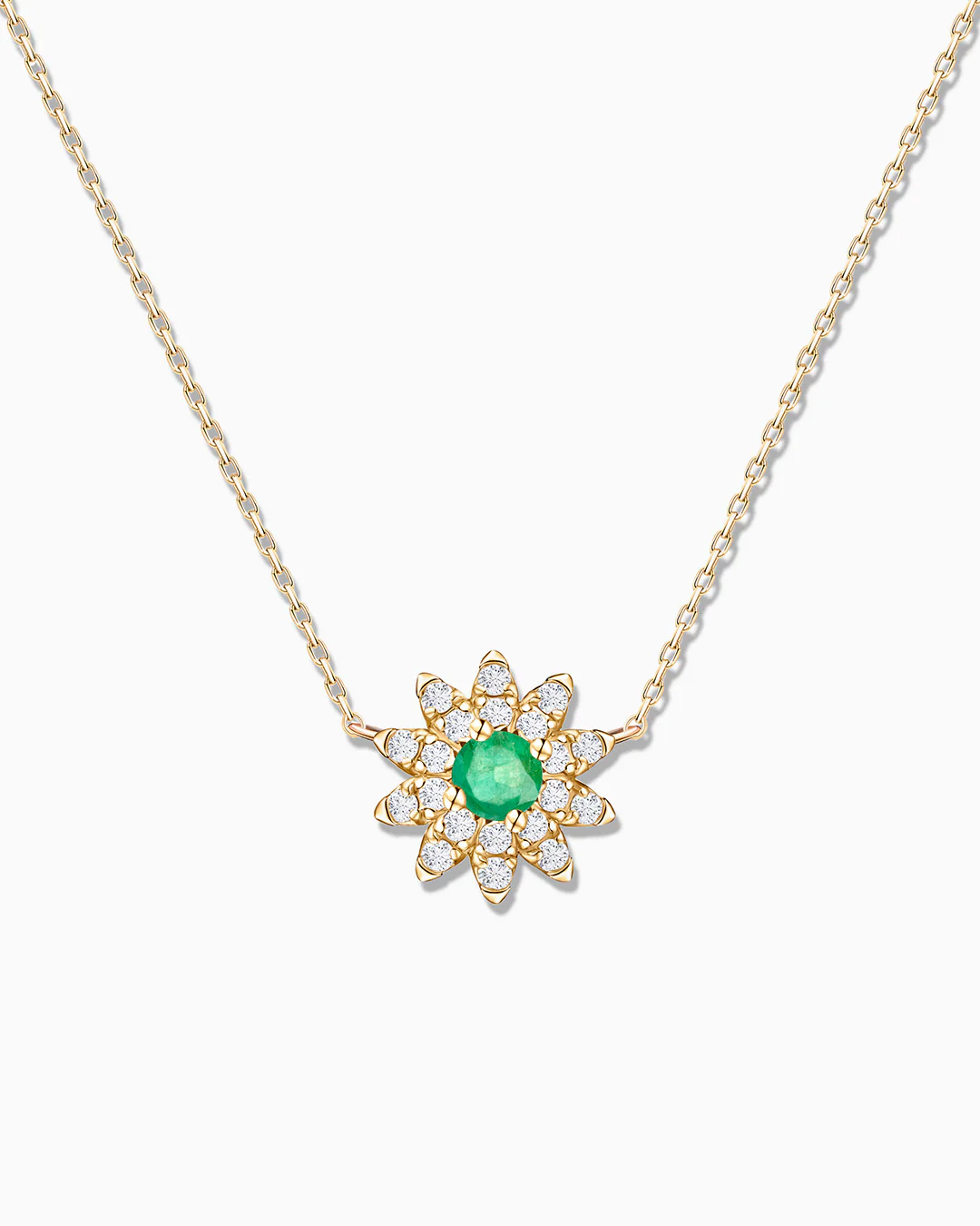Gargantilla Florence de Esmeralda y Diamantes en Oro Amarillo de 18 Kt - Image 3