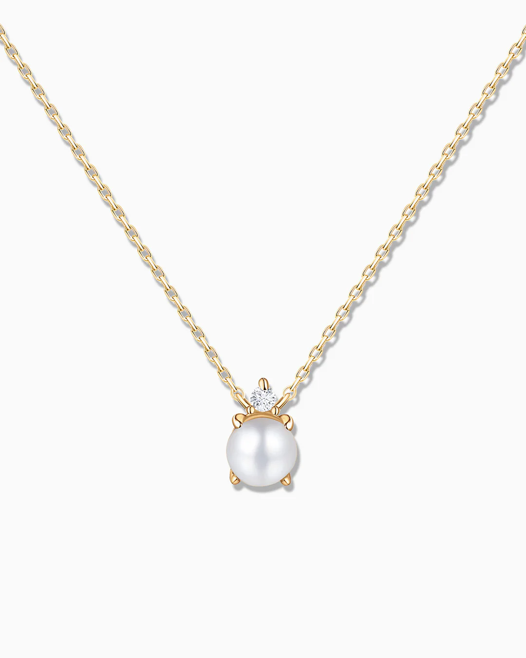 Gargantilla Holly de Perla y Diamante en Oro Amarillo de 18 Kt - Image 4