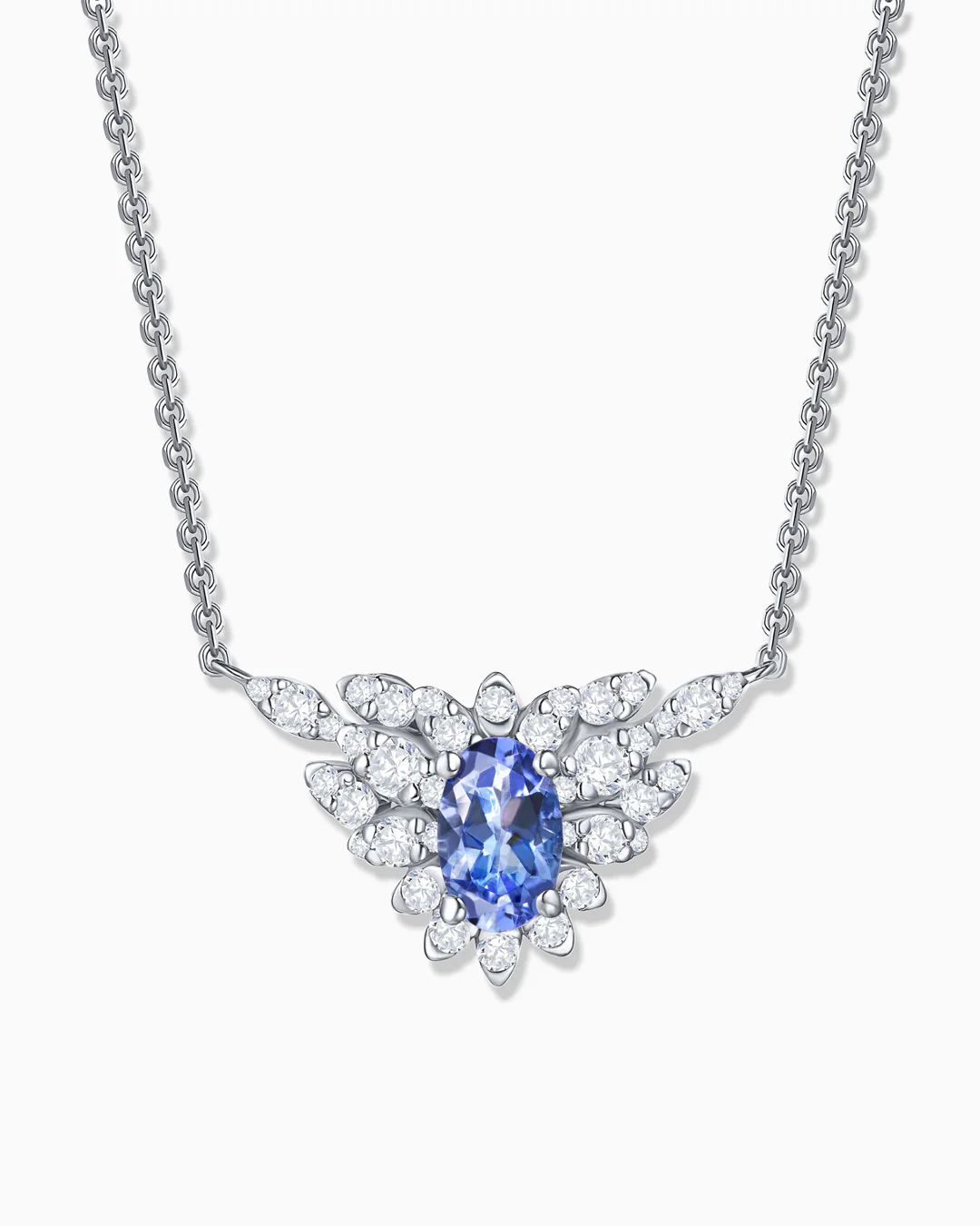 Gargantilla Indigo Jay de Tanzanita y Diamantes en Oro Blanco de 18 Kt - Image 3