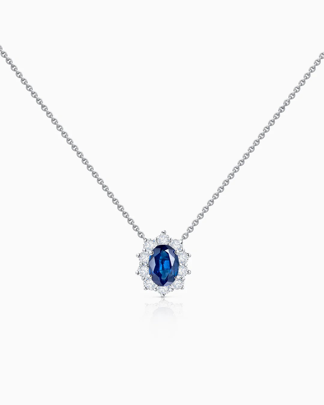 Gargantilla Irem de Zafiro y Diamantes 0,50 Cts. en Oro Blanco de 18 Kt - Image 4