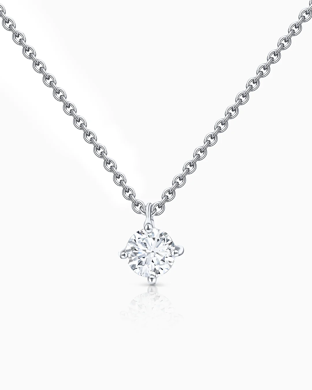 Gargantilla Jolie de Diamante 0,10 Cts. en Oro Blanco de 18 Kt
