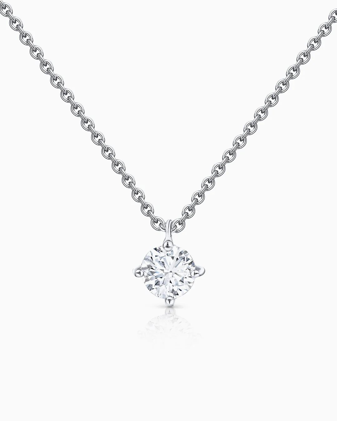 Gargantilla Jolie de Diamante 0,15 Cts. en Oro Blanco de 18 Kt