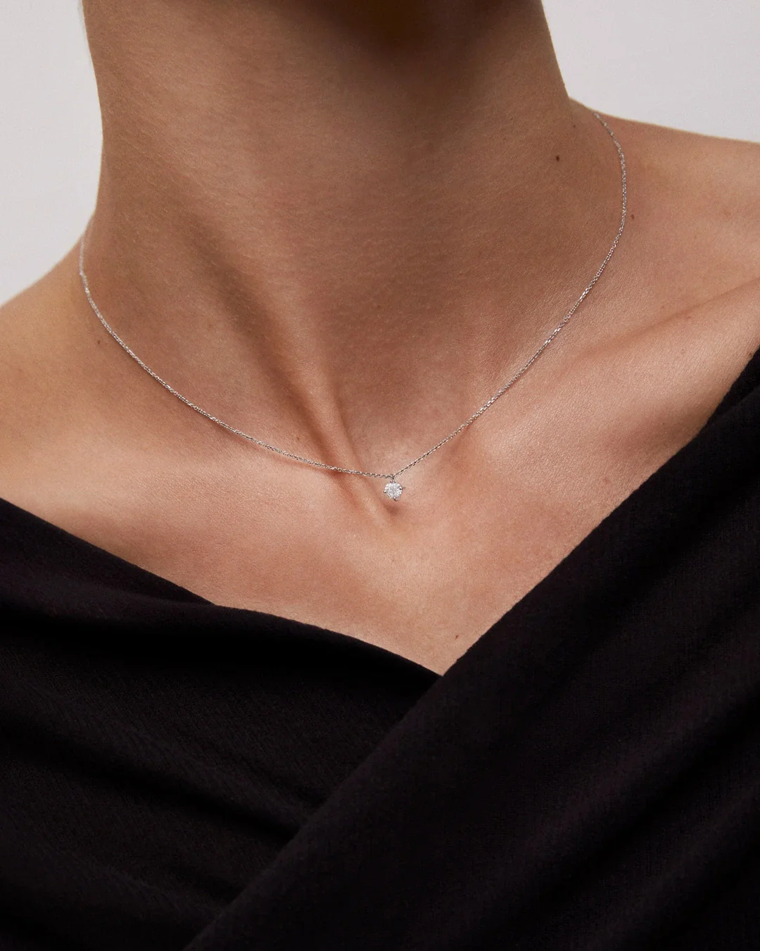 Gargantilla Jolie de Diamante 0,25 Cts. en Oro Blanco de 18 Kt - Image 2