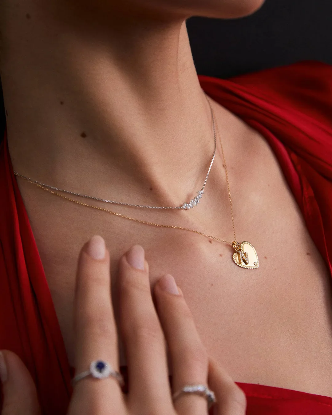 Gargantilla Luz de Luna de Diamantes en Oro Blanco de 18 Kt - Image 3