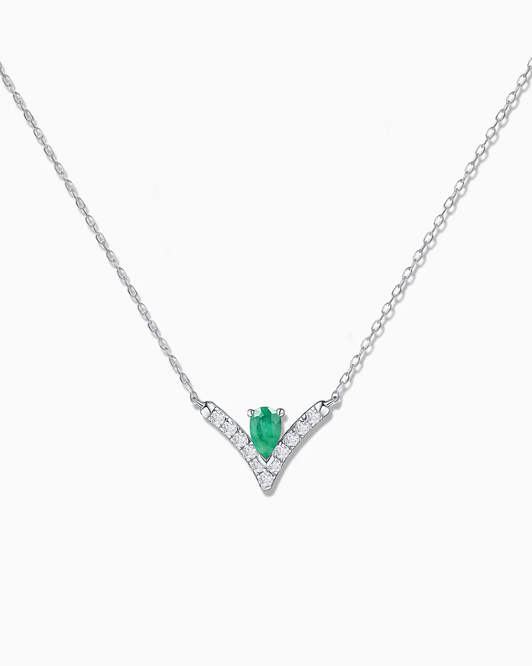 Gargantilla Mia de Esmeralda y Diamantes en Oro Blanco de 18 Kt - Image 3