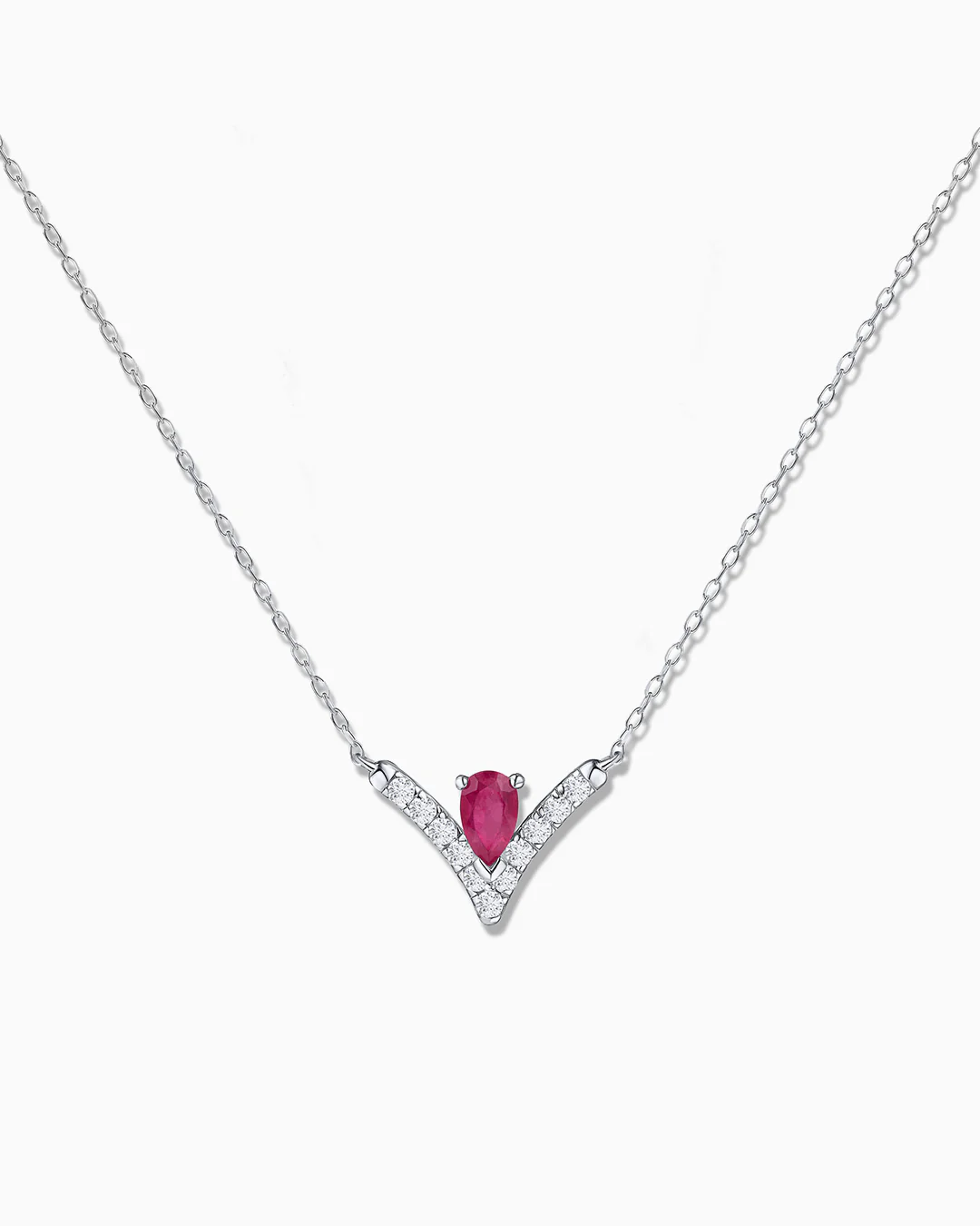 Gargantilla Mia de Rubí y Diamantes en Oro Blanco de 18 Kt - Image 3