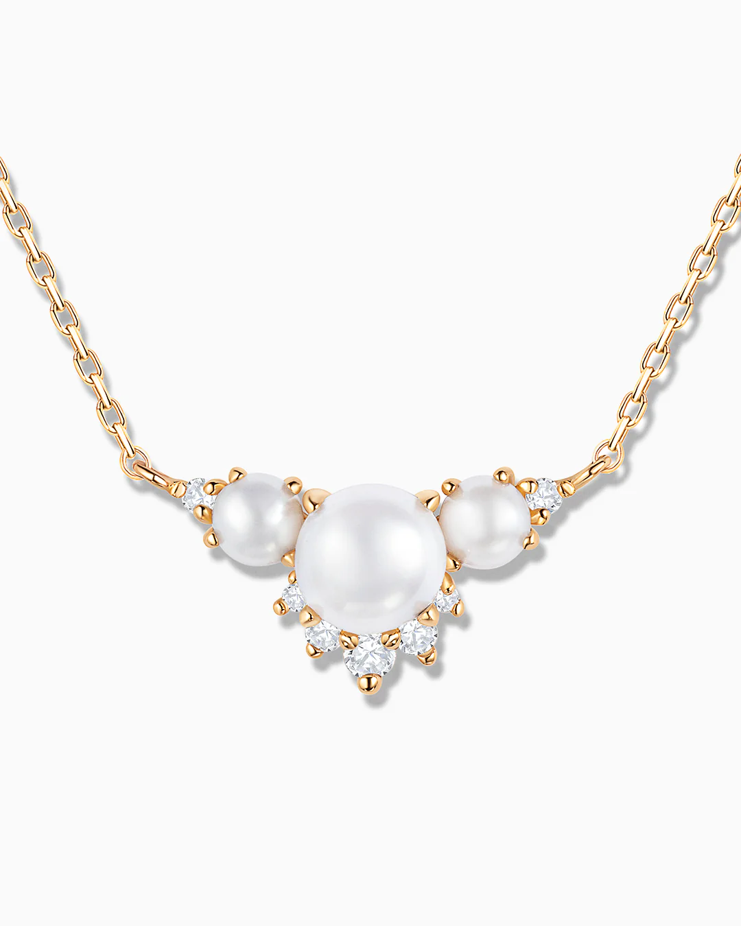 Gargantilla Midnight Holly de Perlas y Diamantes en Oro Amarillo de 18 Kt