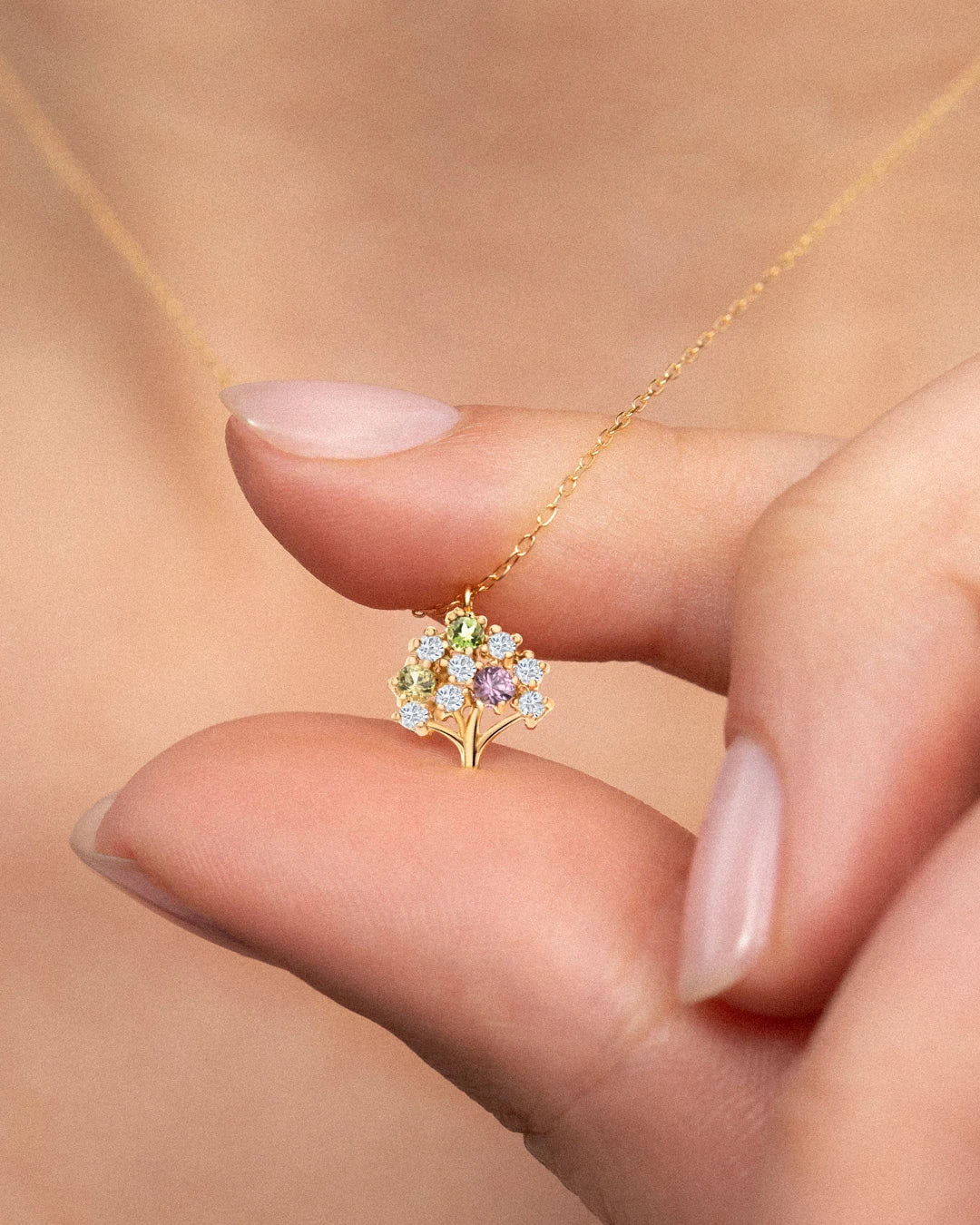 Gargantilla Minzi Árbol de la Vida en Oro Amarillo de 18 Kt - Image 2