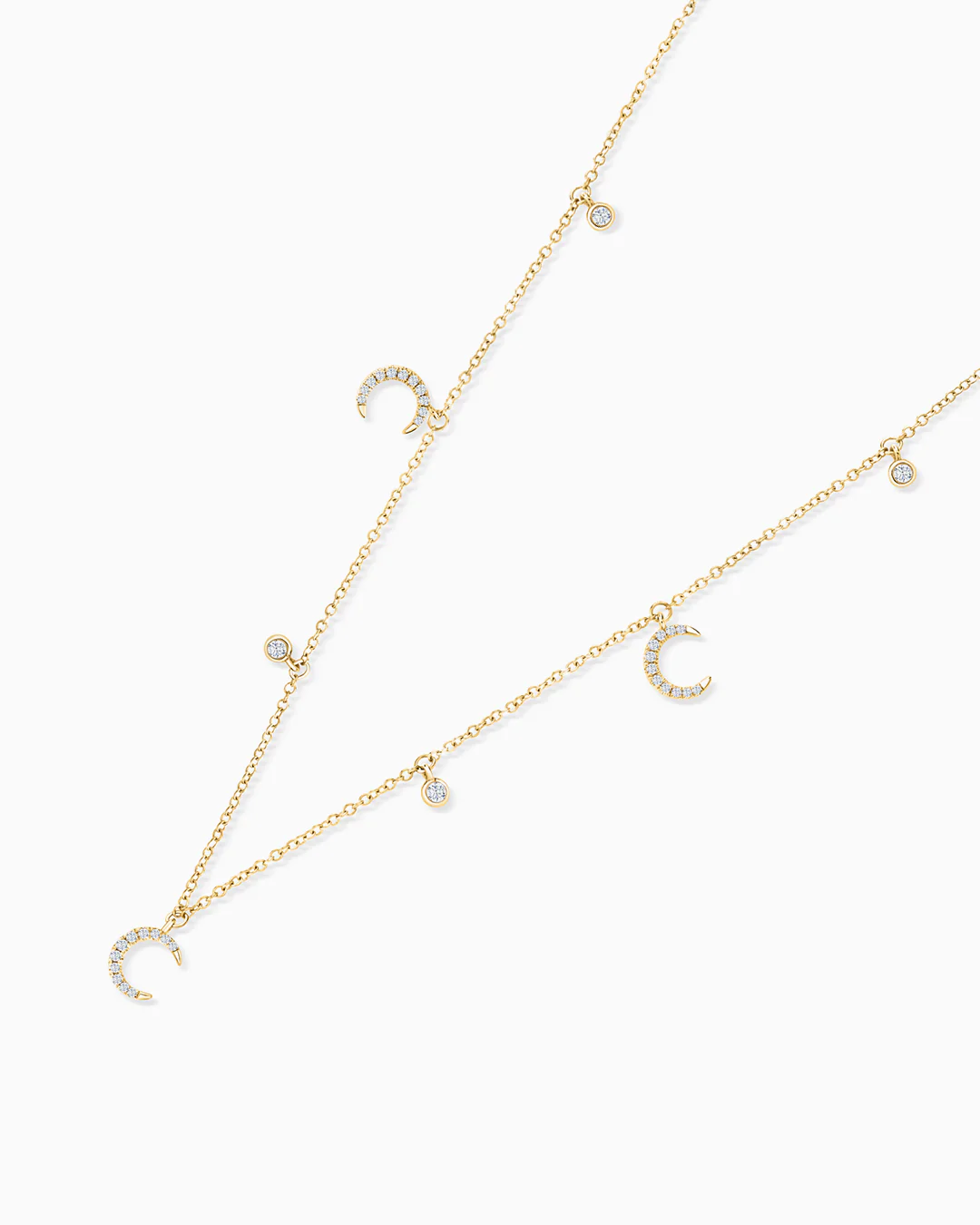 Gargantilla Moon Diamonds en Oro Amarillo de 18 Kt - Image 2