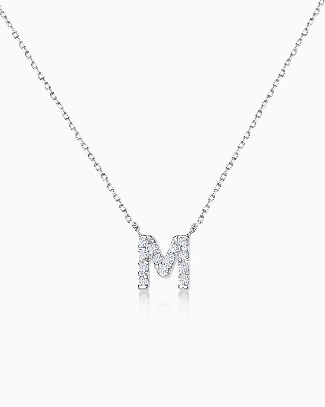 Gargantilla MY Initial de Diamantes en Oro Blanco de 18 kt