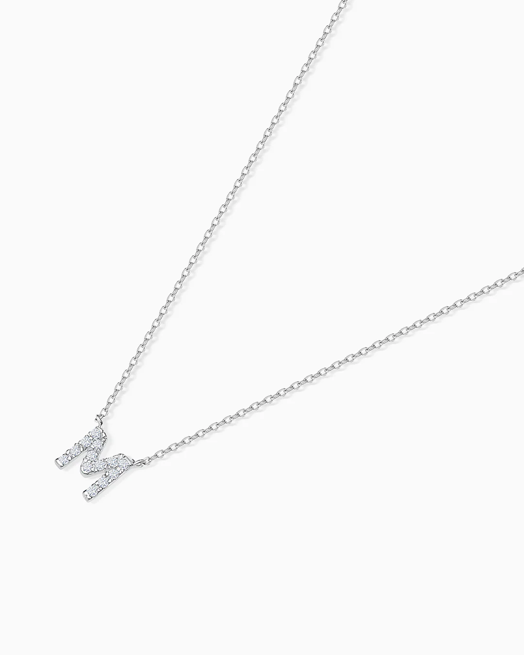 Gargantilla MY Initial de Diamantes en Oro Blanco de 18 kt - Image 3