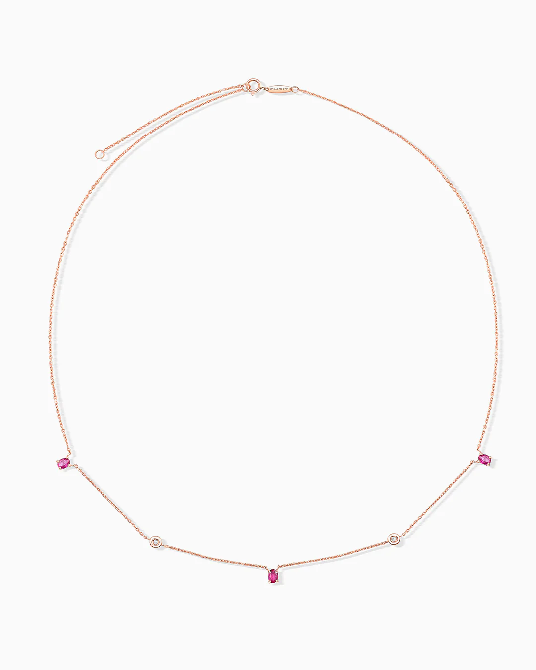 Gargantilla Nina de Rubíes y Diamantes en Oro Rosa de 18 Kt - Image 3