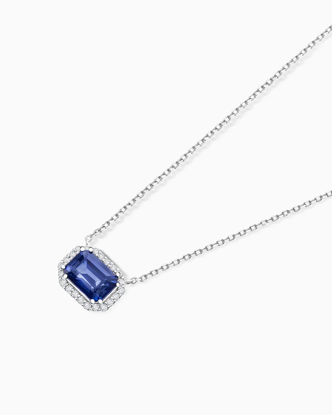 Gargantilla Octo Diamonds de Zafiro en Oro Blanco de 18 Kt - Image 4