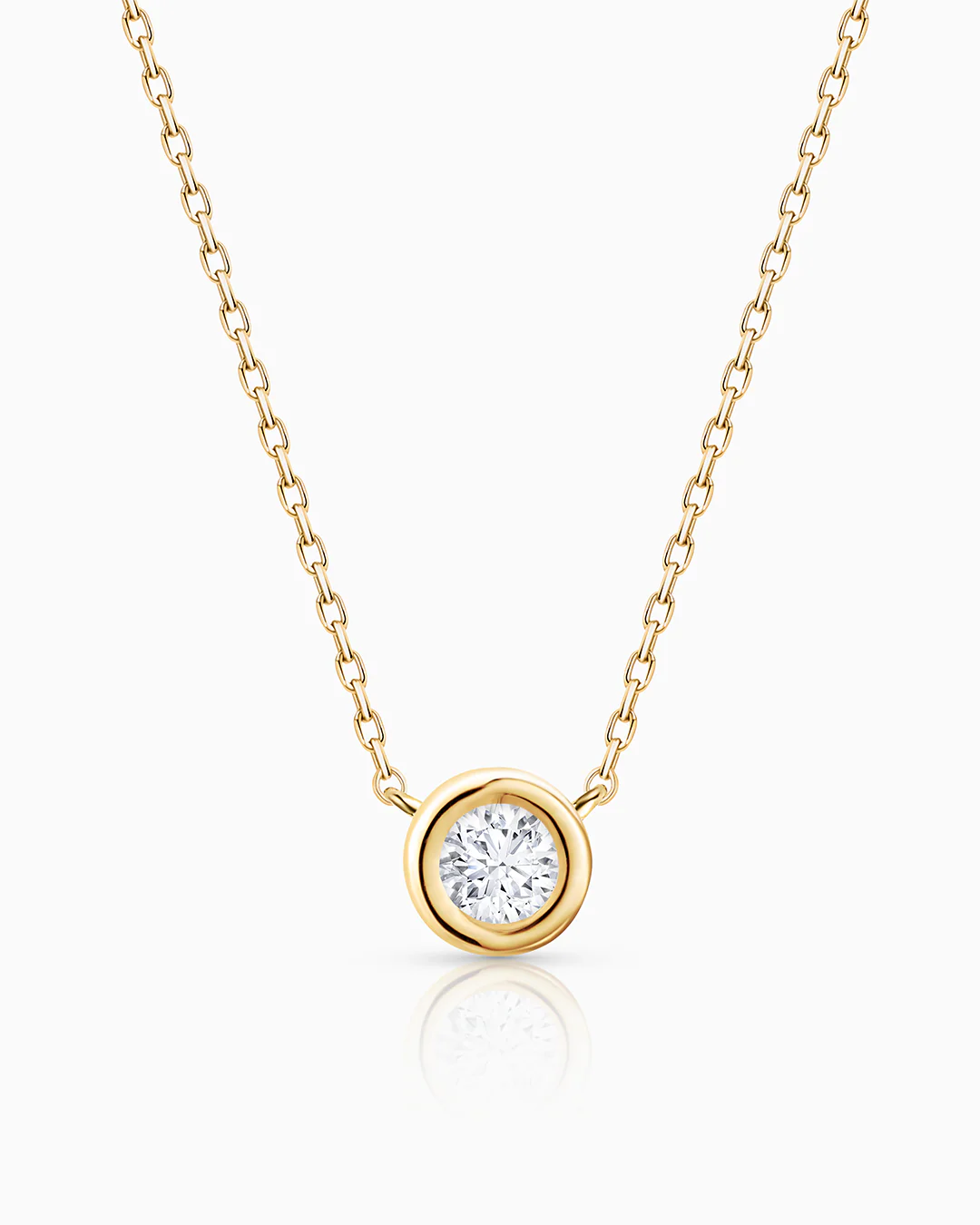 Gargantilla Origine Solitaire de Diamante 0,10 Cts. en Oro Amarillo de 18 Kt