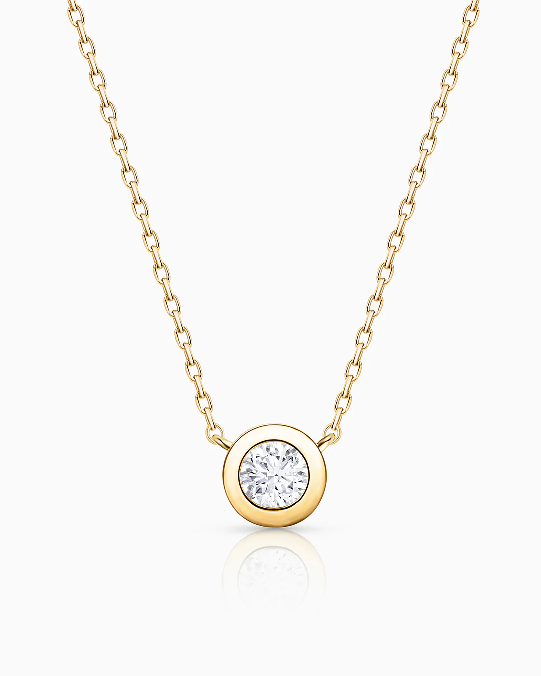 Gargantilla Origine Solitaire de Diamante 0,20 Cts. en Oro Amarillo de 18 Kt