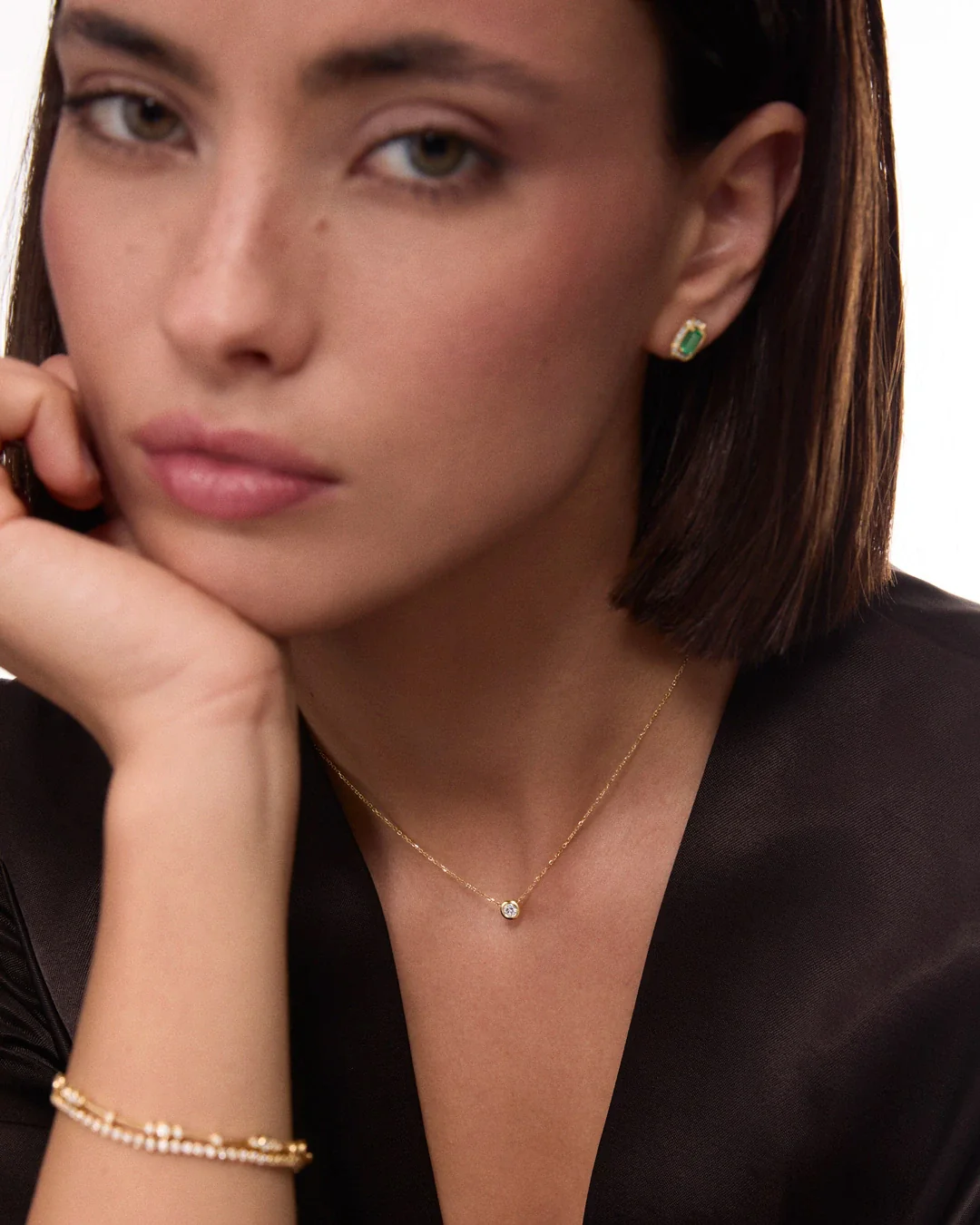 Gargantilla Origine Solitaire de Diamante 0,20 Cts. en Oro Amarillo de 18 Kt - Image 3