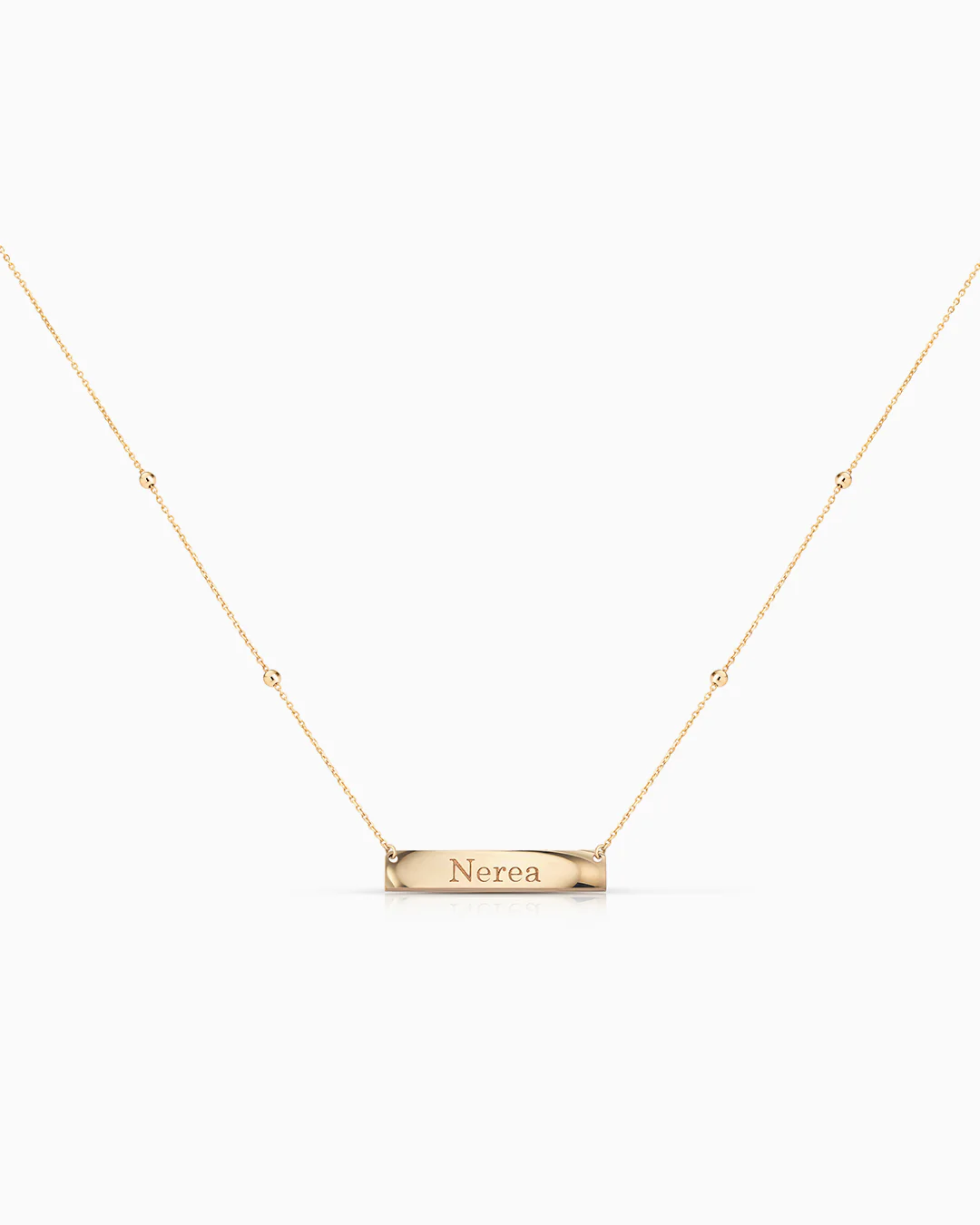 Gargantilla Personalizable Nombre BS en Oro Amarillo de 18 Kt