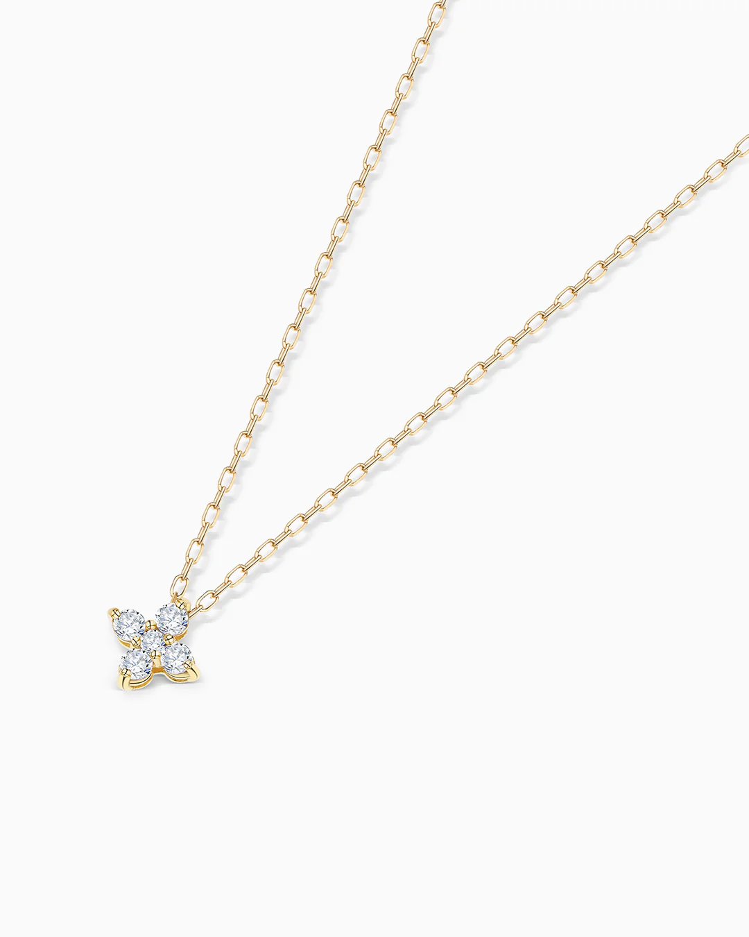 Gargantilla Petite Diamonds Cross en Oro Amarillo de 18 Kt - Image 4