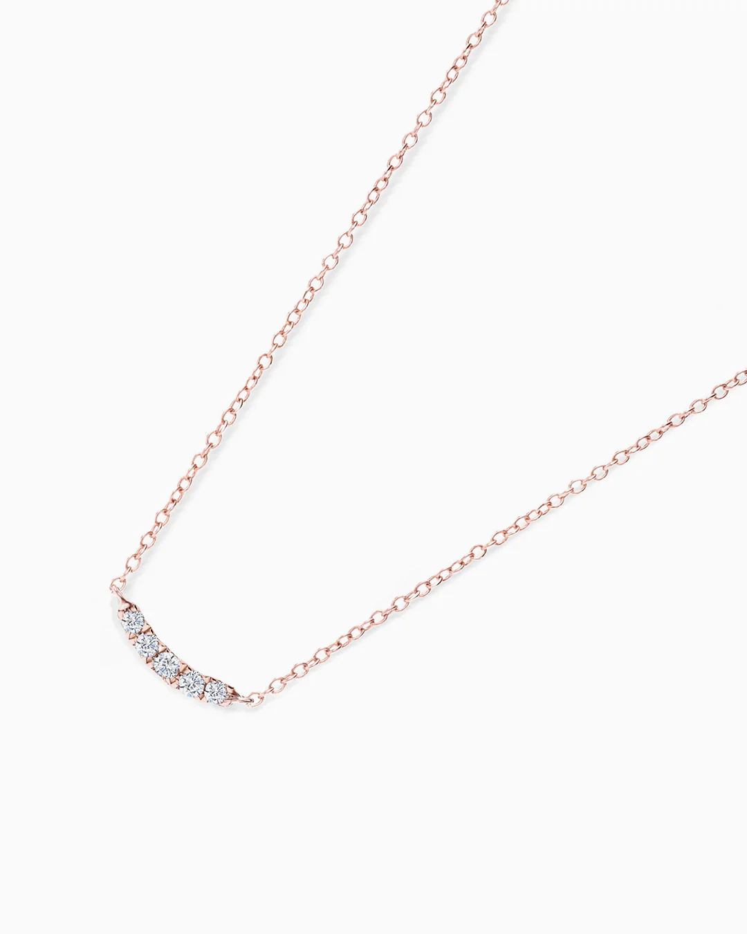Gargantilla Petite Diamonds Curve en Oro Rosa de 18 Kt - Image 2