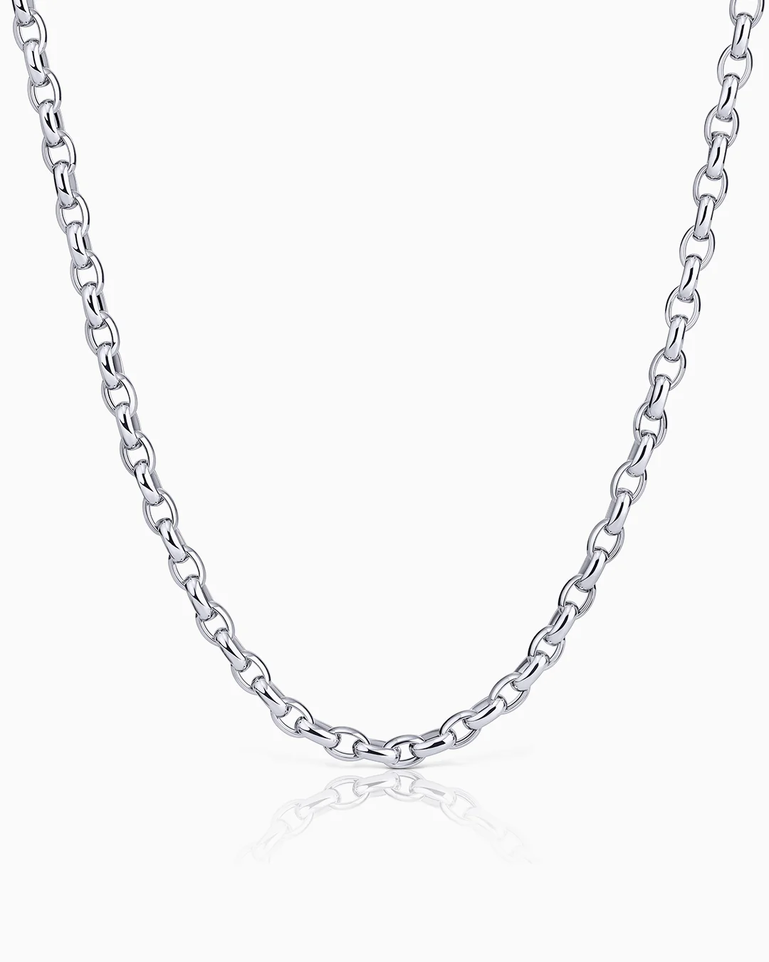 Gargantilla Rolo en Oro Blanco de 18 Kt