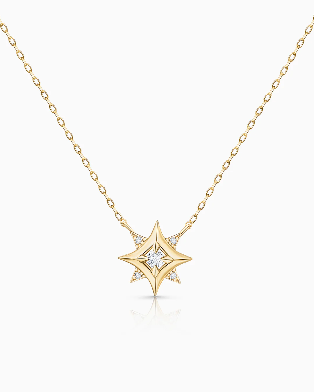 Gargantilla Rosa de los Vientos Mimosa en Oro Amarillo de 18 Kt - Image 4