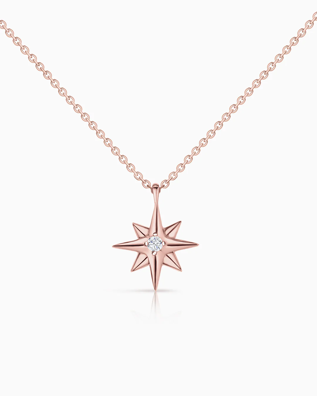 Gargantilla Rosa de los Vientos en Oro Rosa de 18 Kt