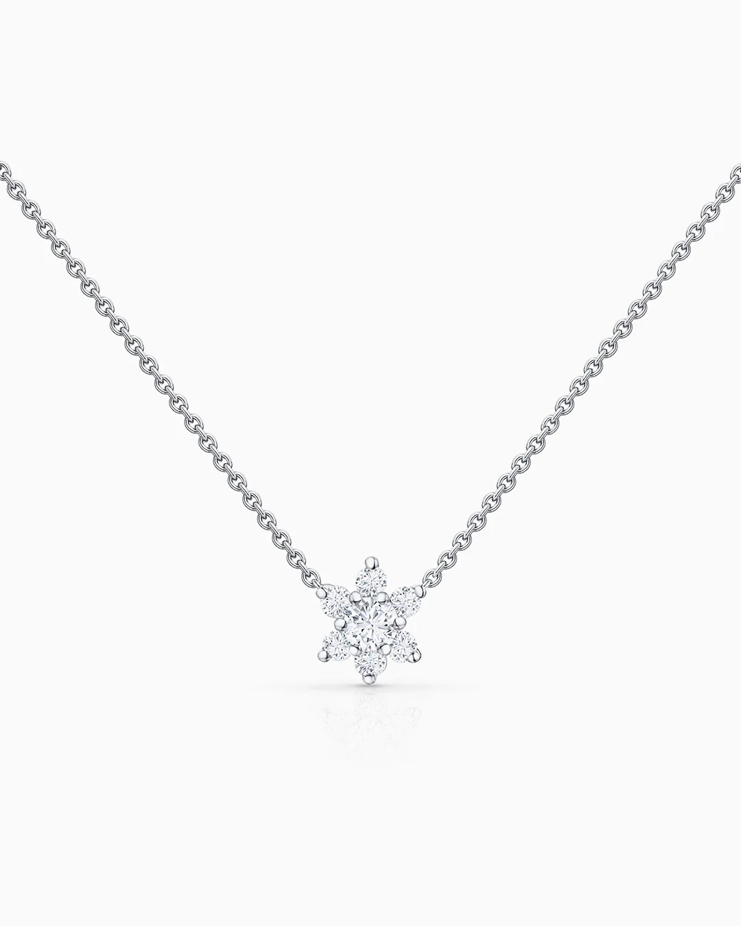 Gargantilla Rosette de Diamantes 0,15 Cts. en Oro Blanco de 18 Kt - Image 4