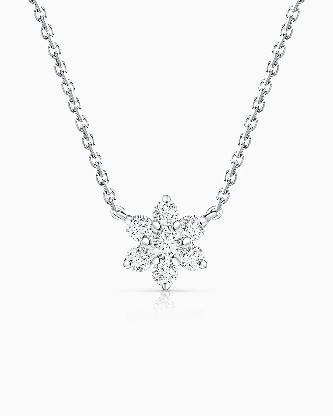Gargantilla Rosette de Diamantes 0,25 Cts. en Oro Blanco de 18 Kt - Image 4
