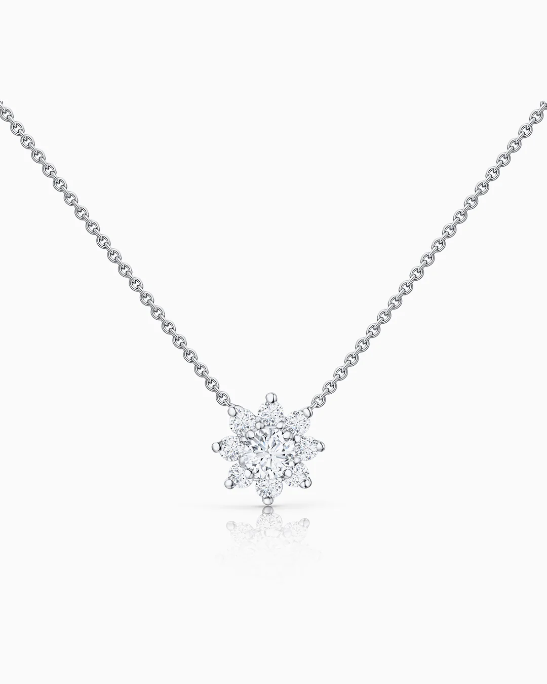 Gargantilla Rosette Solitaire de Diamantes 0,50 Cts. en Oro Blanco de 18 Kt - Image 3