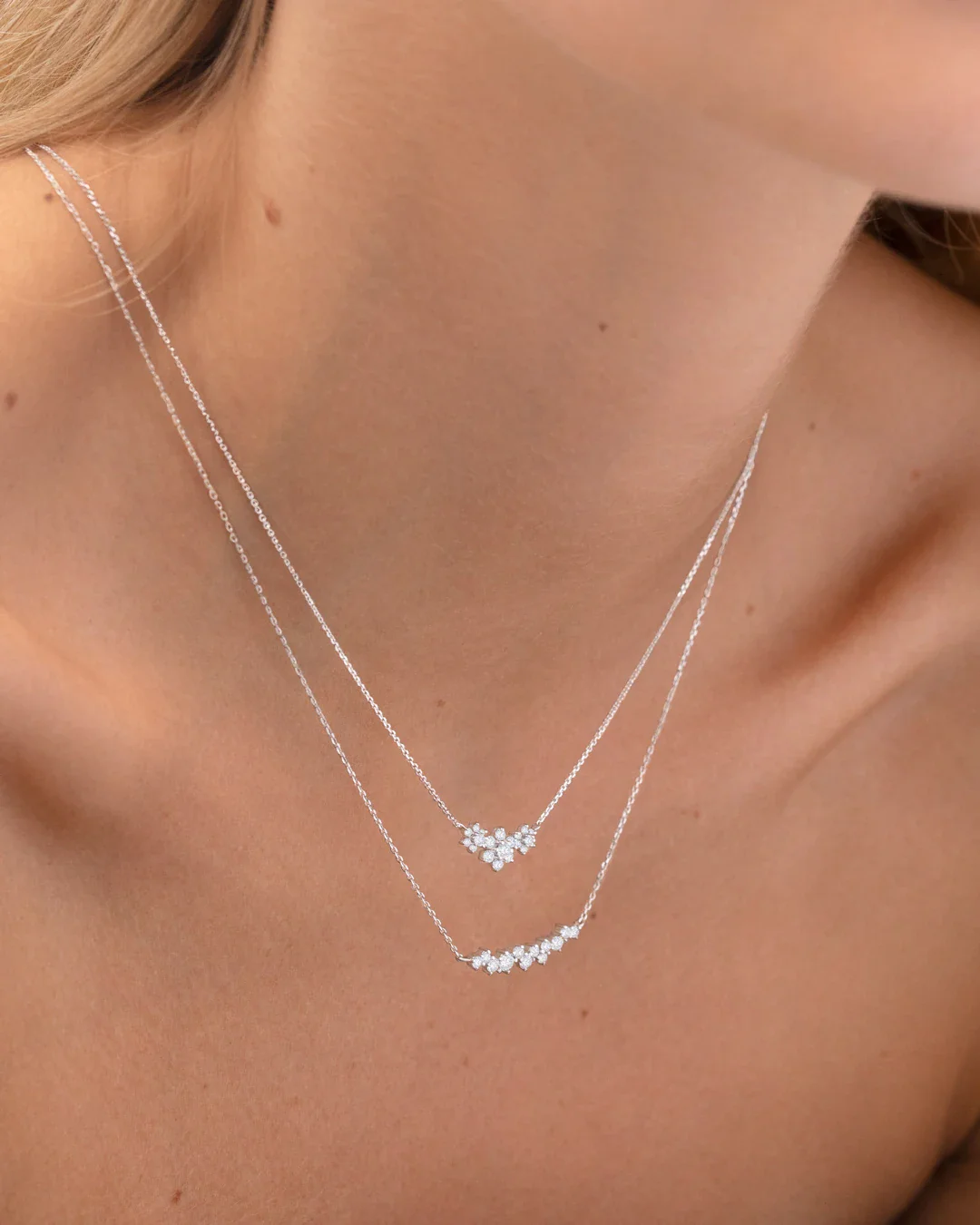 Gargantilla Rosette Trilogy de Diamantes en Oro Blanco de 18 Kt - Image 2