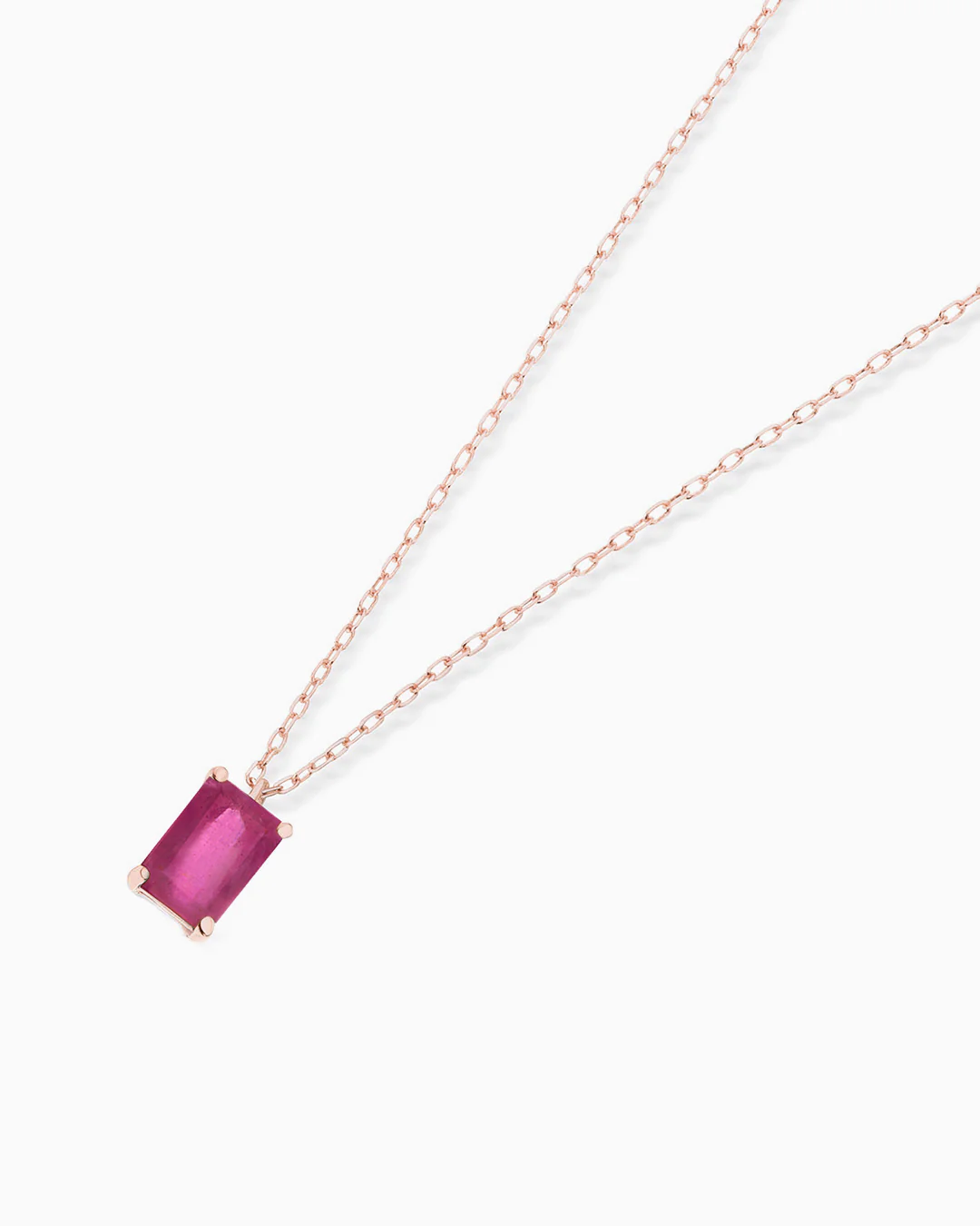 Gargantilla de Rubí Baguette en Oro Rosa de 18 Kt - Image 3