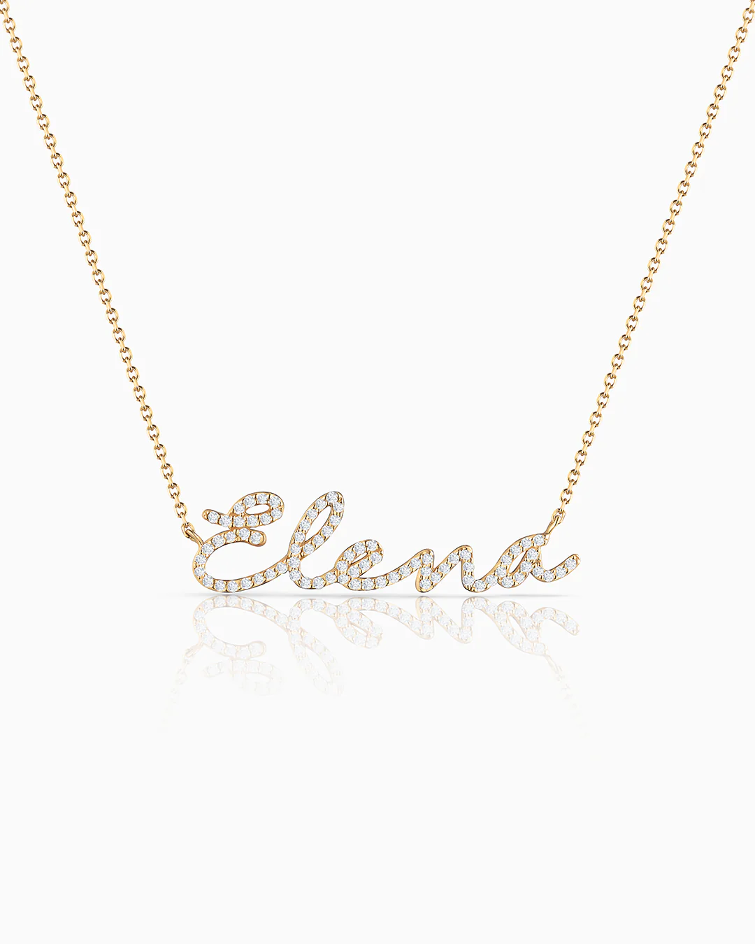 Gargantilla Signature de Diamantes en Oro Amarillo de 18 Kt
