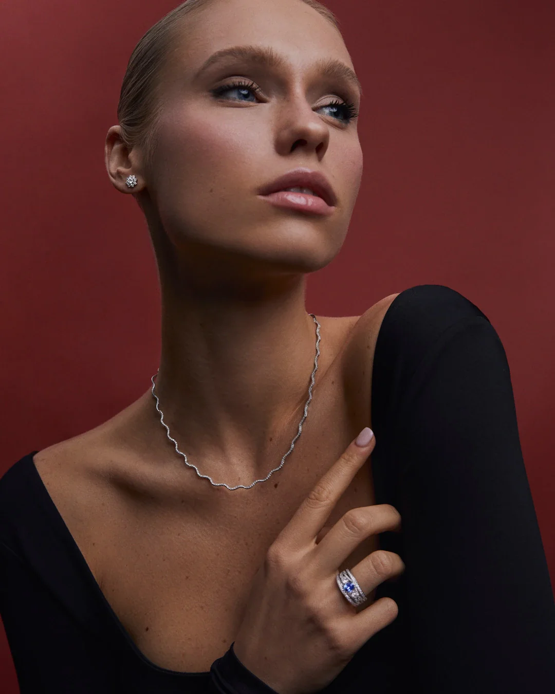 Gargantilla Sirène de Diamantes en Oro Blanco de 18 Kt - Image 3