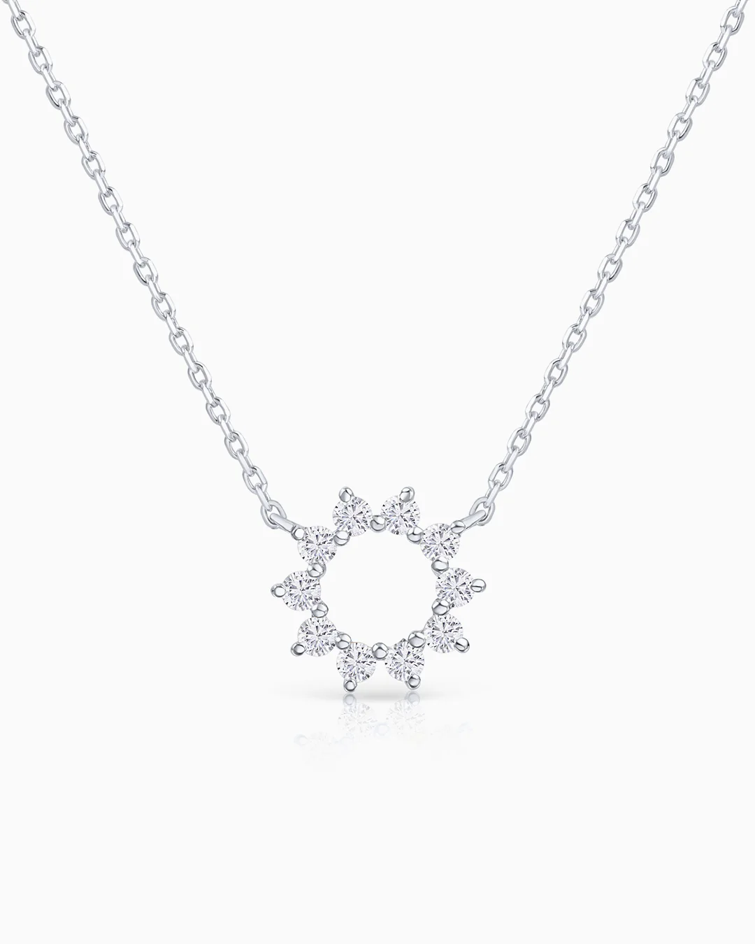 Gargantilla Soleil de Diamantes en Oro Blanco de 18 Kt