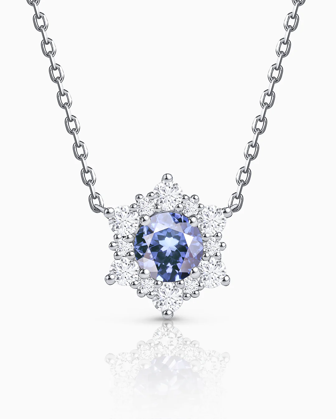 Gargantilla Spirit of the Rose de Tanzanita y Diamantes en Oro Blanco de 18 Kt - Image 4