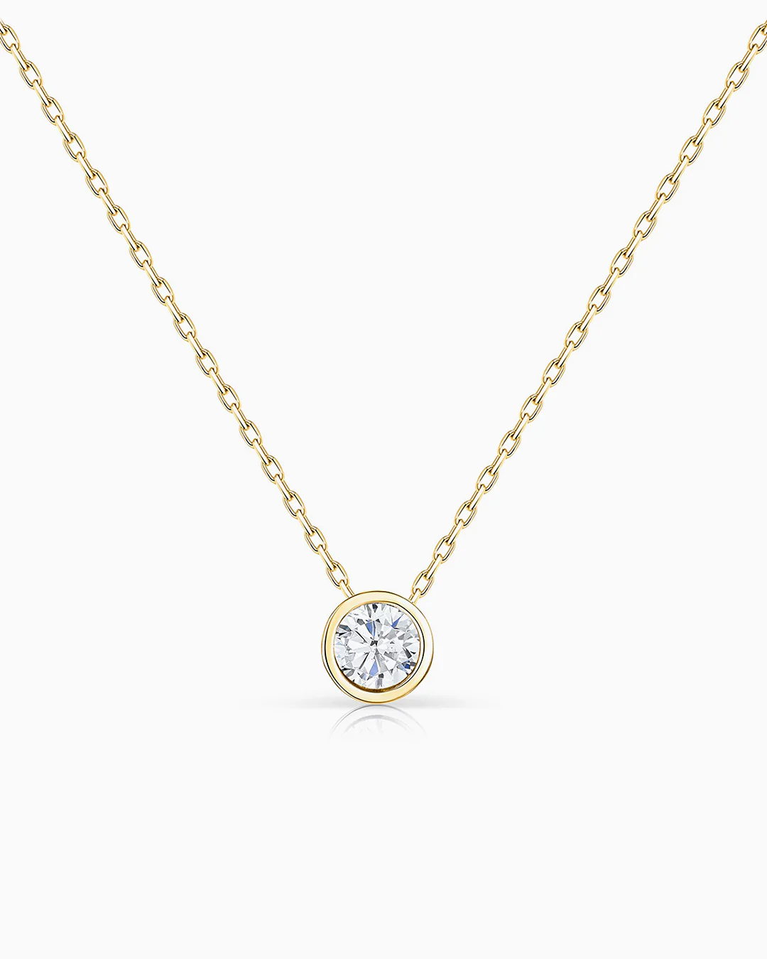 Gargantilla Stud Diamante en Oro Amarillo de 18 Kt