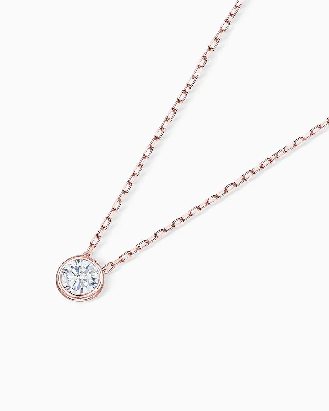 Gargantilla Stud Diamante en Oro Rosa de 18 Kt - Image 2