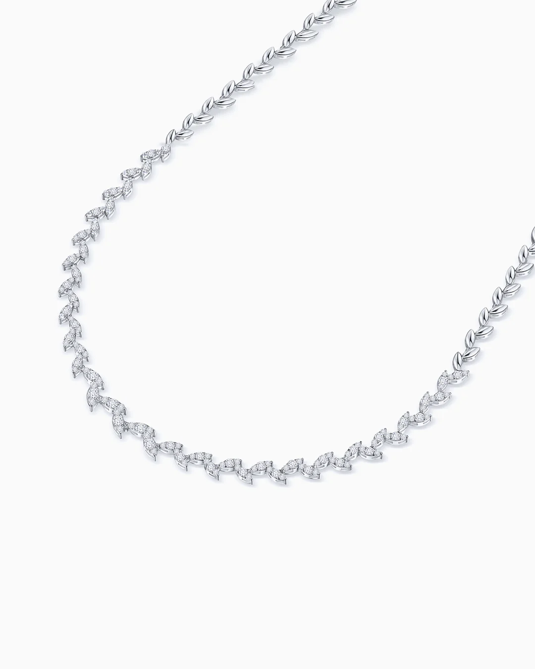 Gargantilla Willow de Diamantes en Oro Blanco de 18 Kt - Image 3