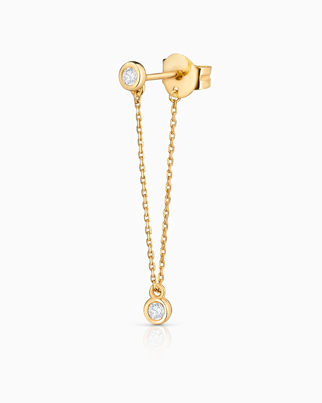 Pendiente Piercing Origine Flottante de Diamantes en Oro Amarillo de 18 Kt