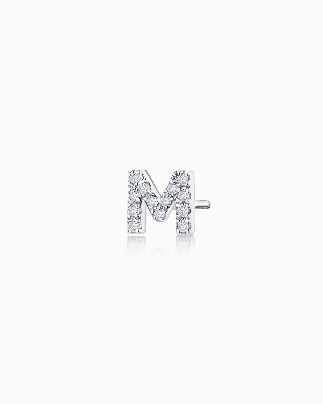 Pendiente My Initial de Diamantes en Oro Blanco de 18 Kt - Image 4