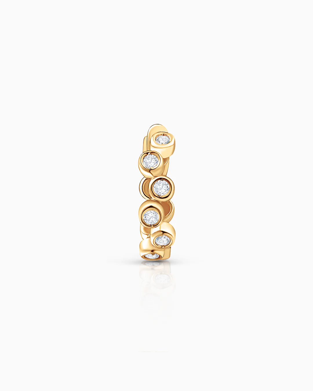 Pendiente Piercing de Aro Origine Croisée de Diamantes en Oro Amarillo de 18 Kt - Image 4