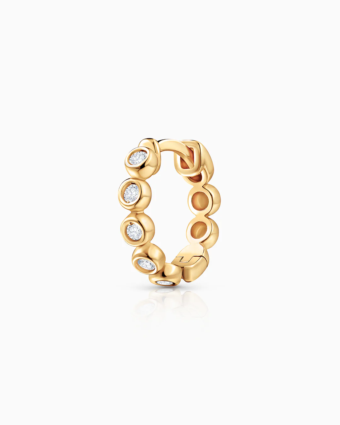 Pendiente Piercing de Aro Origine de Diamantes en Oro Amarillo de 18 Kt