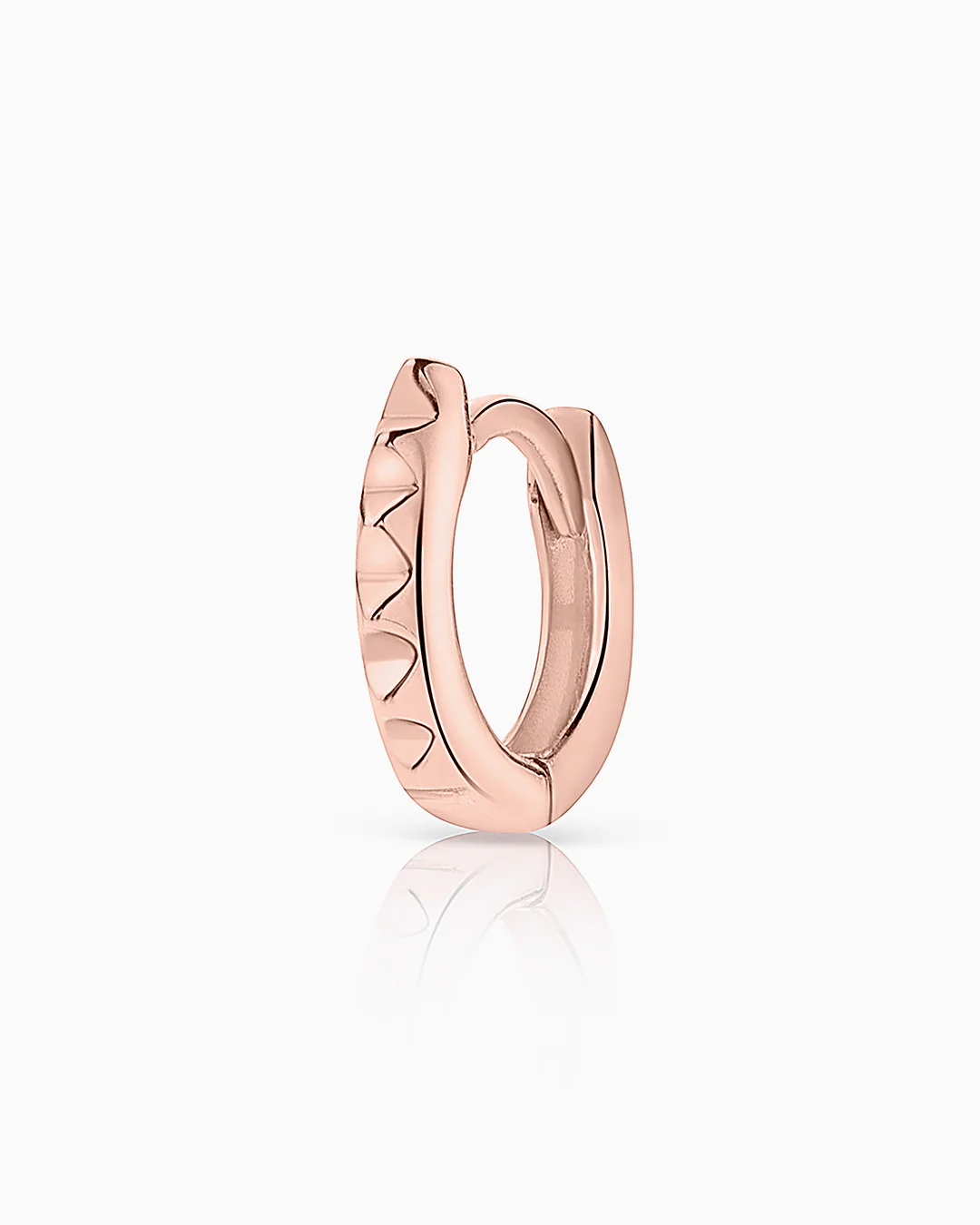 Pendiente Piercing Aro Punk en Oro rosa de 18 Kt