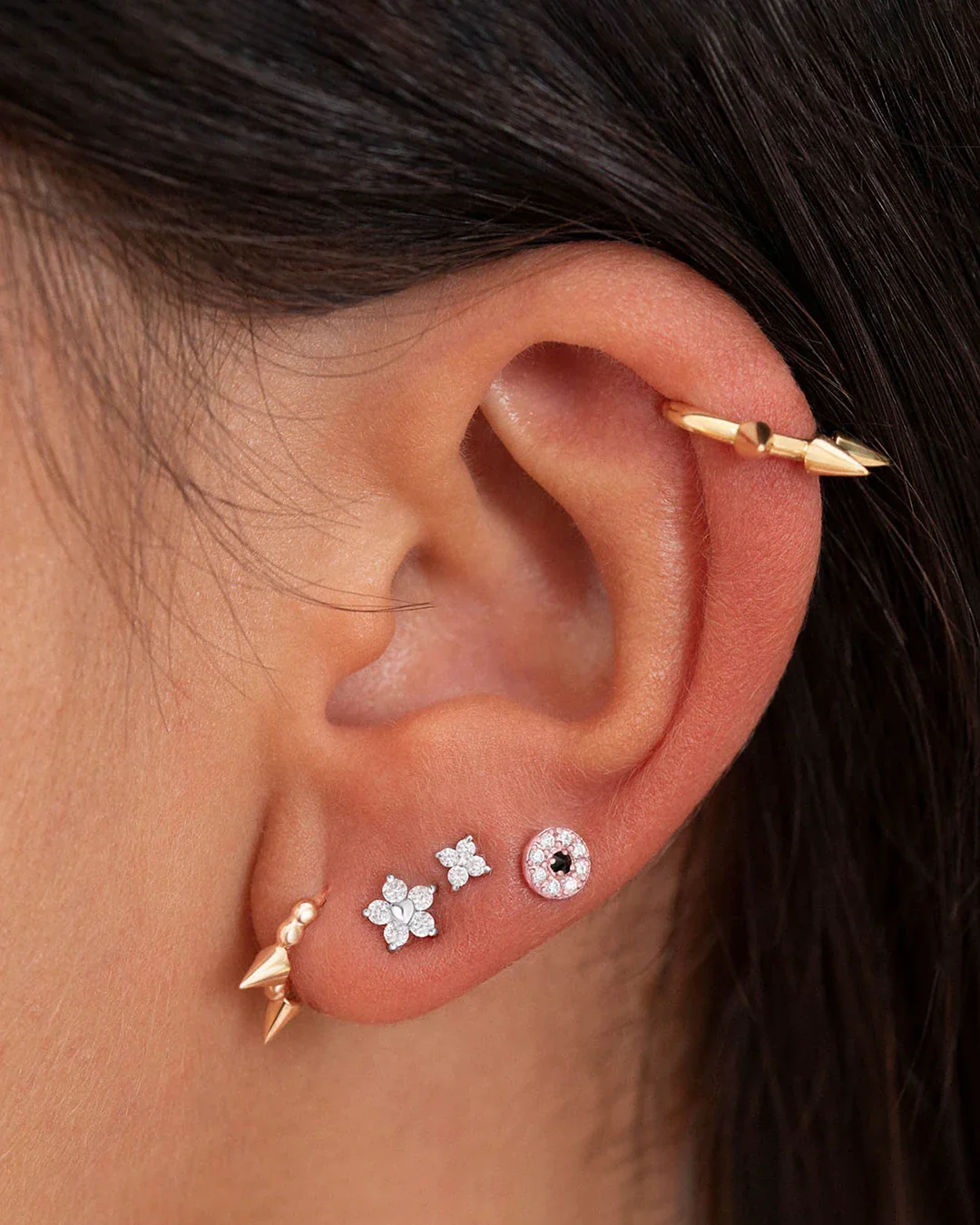 Pendiente Piercing Aro Rox en Oro Rosa de 18 Kt - Image 3